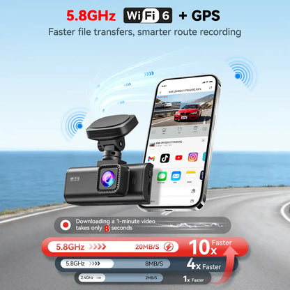 REDTIGER F7N 4K Dual Front and Rear Dash Cam with 64GB Card