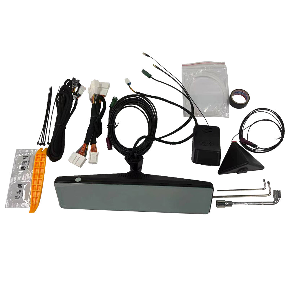 YESLAK Cybertruck Media Rearview Mirror 12” Live Streaming Dashcam Recorder