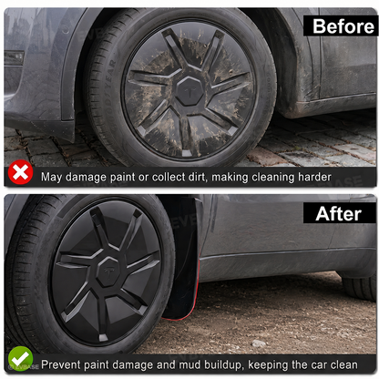 EVBASE Model Y Juniper Standard Mud Flaps Front & Rear No-Drilling Splash Guards